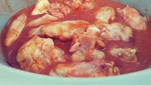 Place the wings and sauce in the crosk pot and let them cook 5-6 hours on low