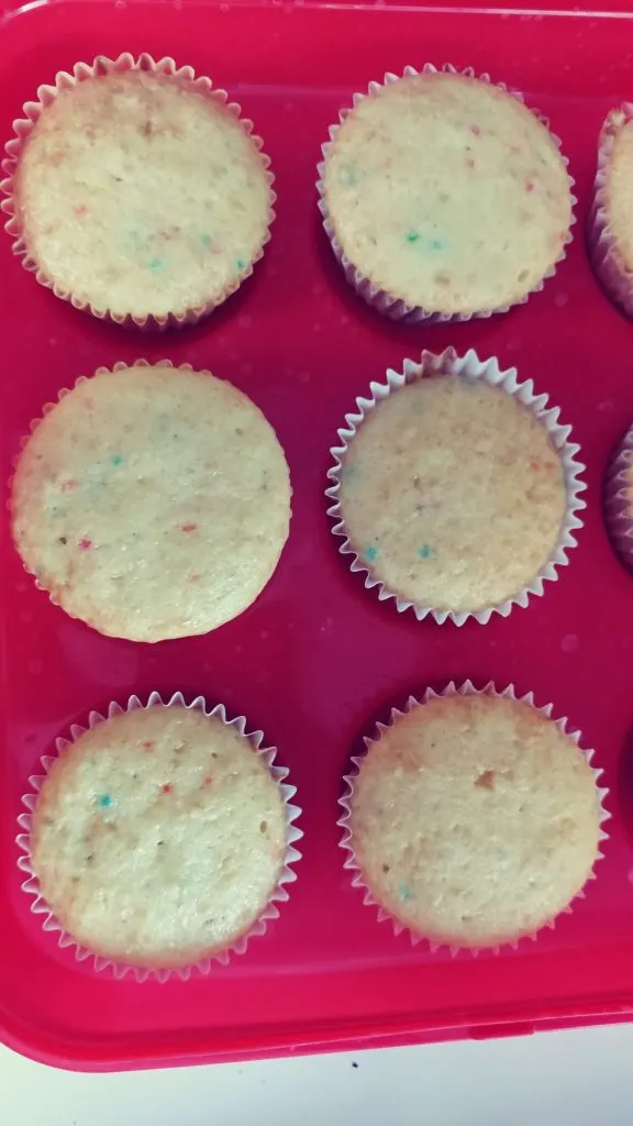 Unicorn Cupcakes: Before Icing