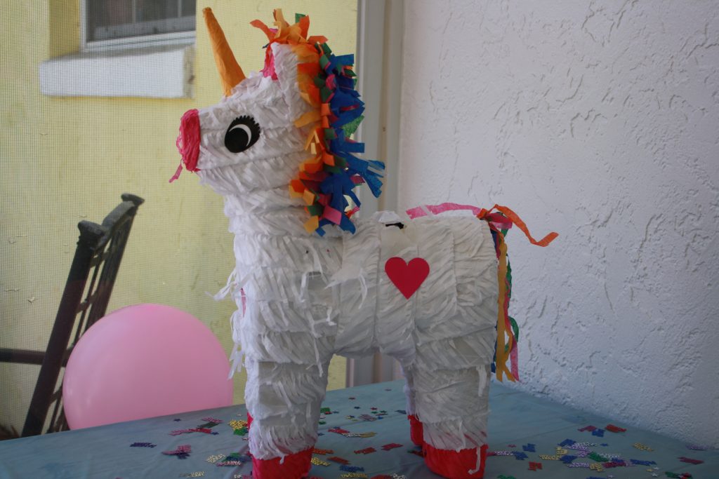 Unicorn Pinata for a unicorn birthday party