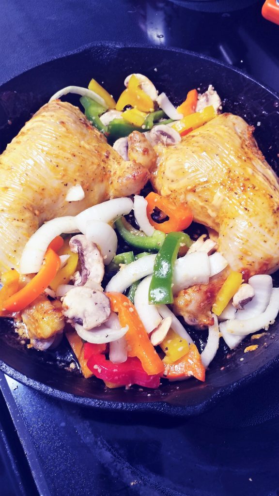 Baked Chicken Quarters With Veggies