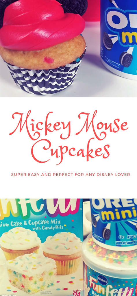 Super simple Mickey Mouse Cupcakes that any Disney lover can make at home! Perfect for a Mickey Mouse birthday.