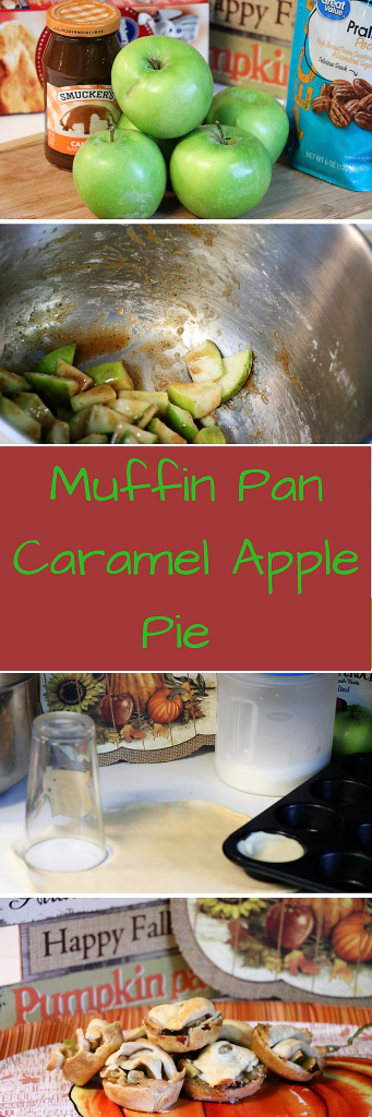 Muffin pan caramel apple pies