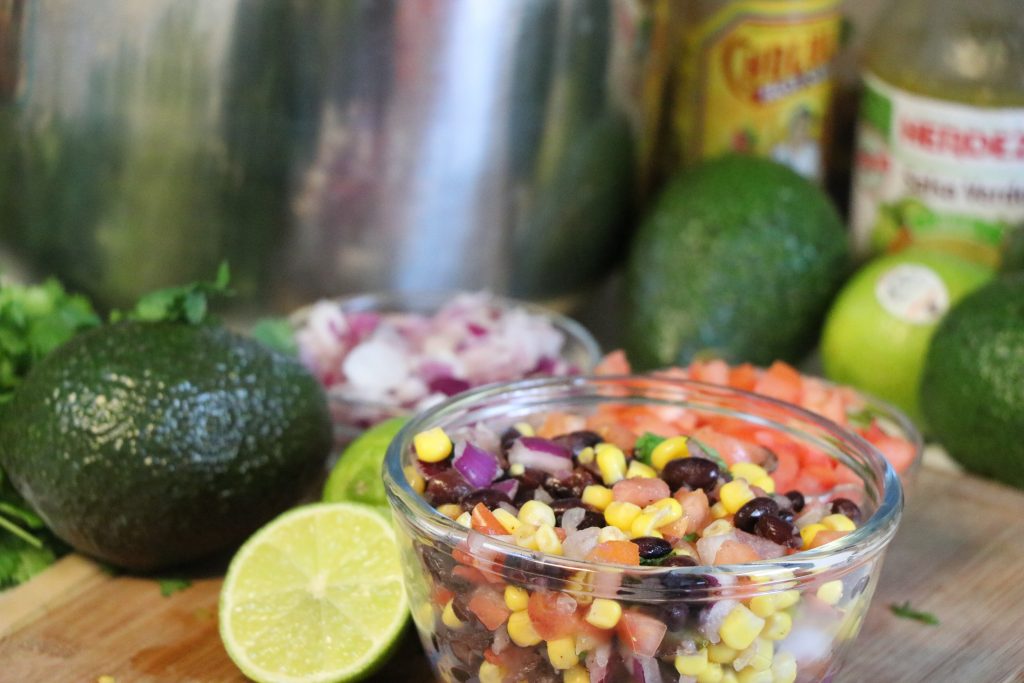 Chipotle inspired black bean corn salsa