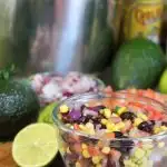 Chipotle inspired black bean corn salsa