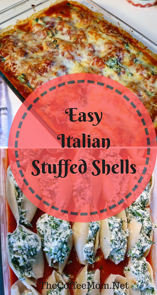 Easy Italian Stuffed Shells #StuffedShells #ItalianShells #ItalianStuffedShells 