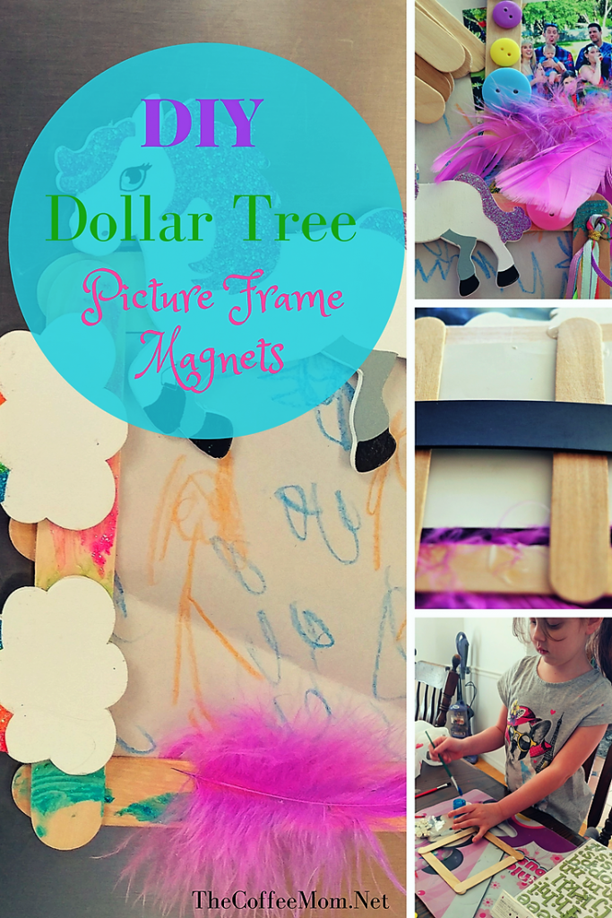 Kid's DIY Dollar Tree Picture Frame Magnet Craft