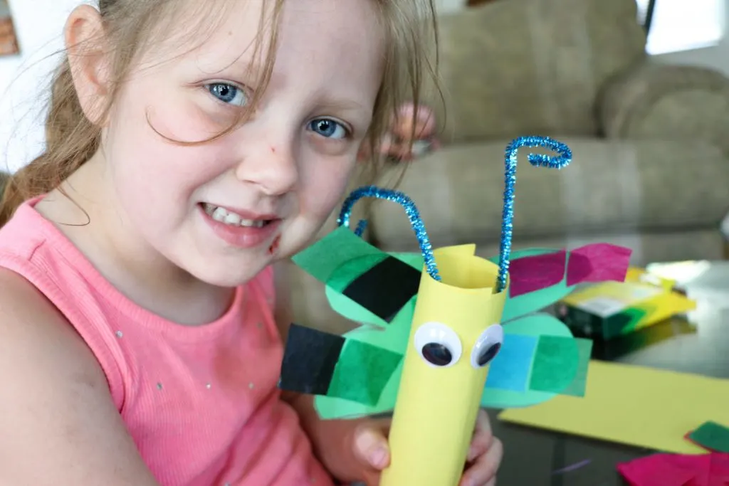 Toilet paper roll butterfly craft 