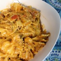 Cheesy Beef and Bow Ties