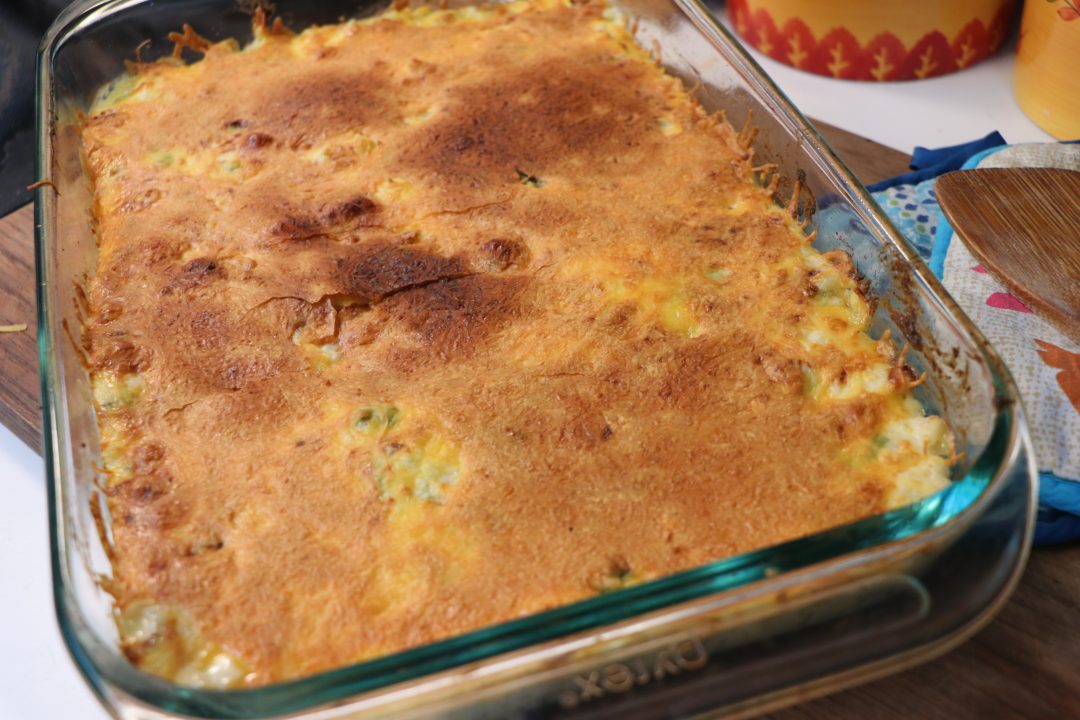 Keto Friendly Bacon and Cheese Loaded Cauliflower Casserole