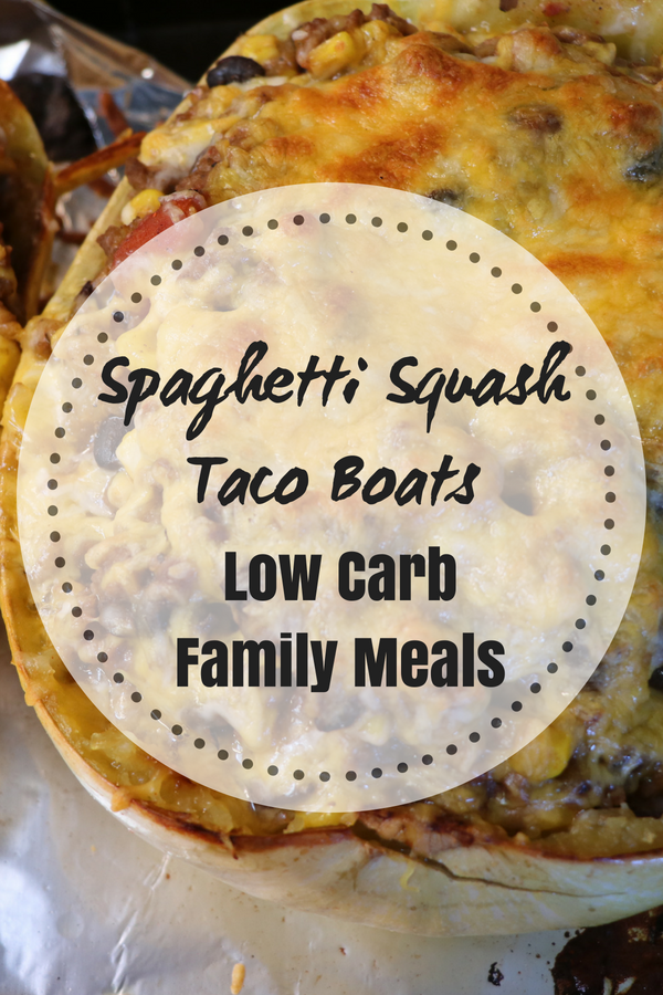 Spaghetti Squash Taco Bowls. A fun and easy low cab meal that the whole family will love! A Perfect way to change up your Taco Tuesday