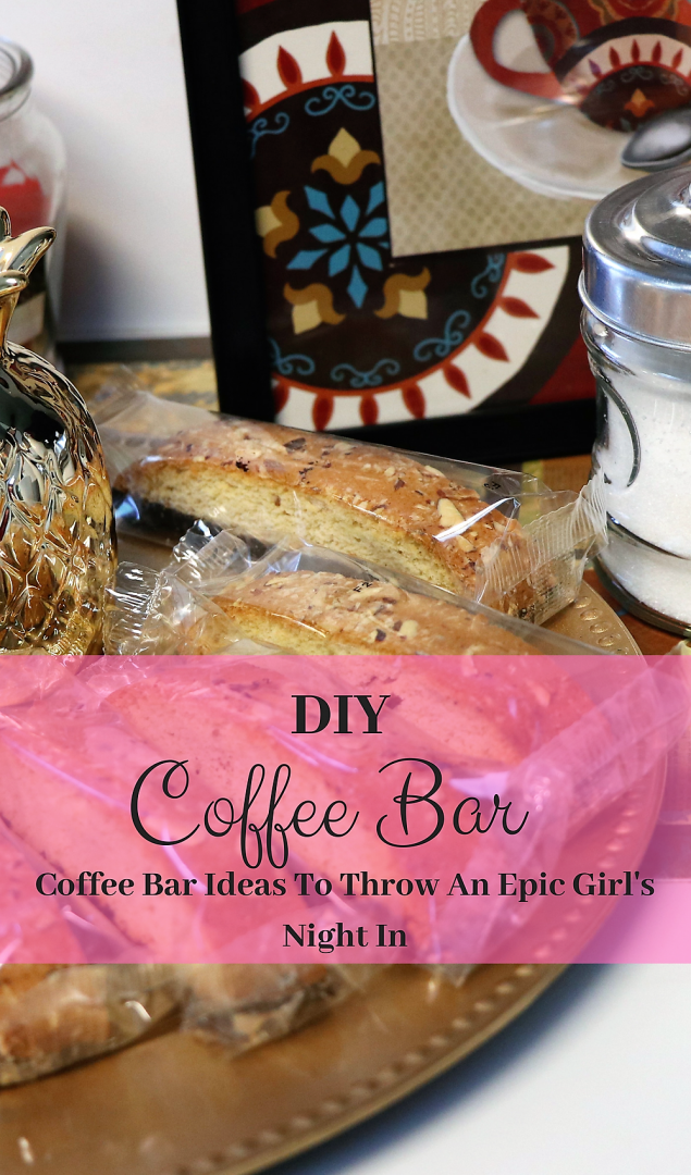 girls' night in coffee bar. Set up your own coffee bar for an epic girls' night in. And see how you can make this super cute DIY sharpie coffee mug that your guests can take home with them #CanYouCoffee #CollectiveBias #ad