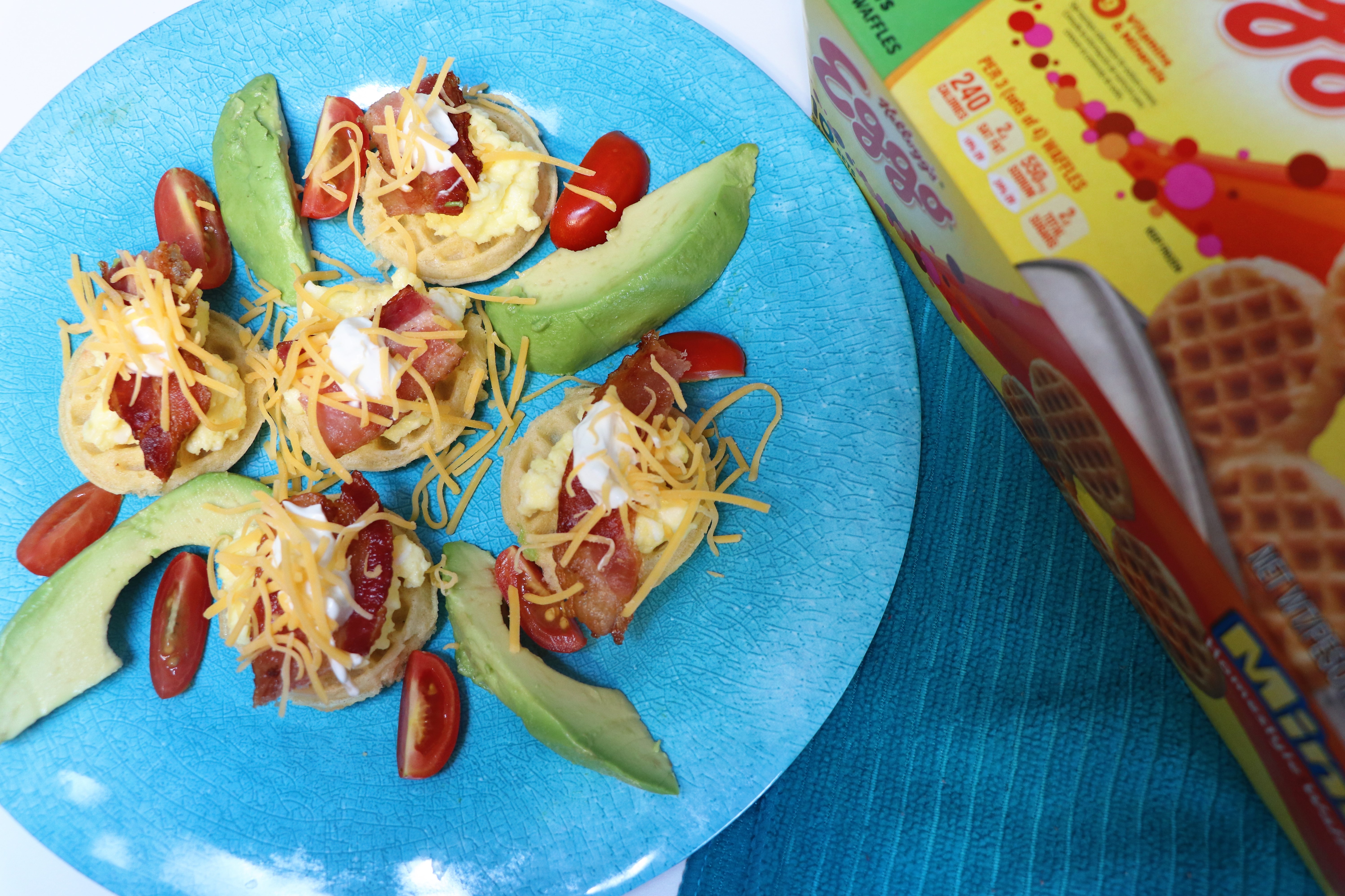 Mini Waffle Breakfast Tostadas