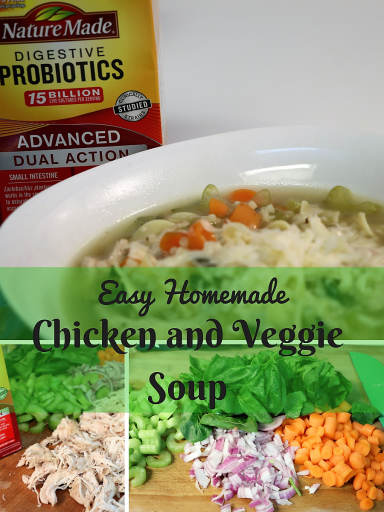 Easy Homemade Chicken Veggie Soup #NatureMadeProbiotics #ad