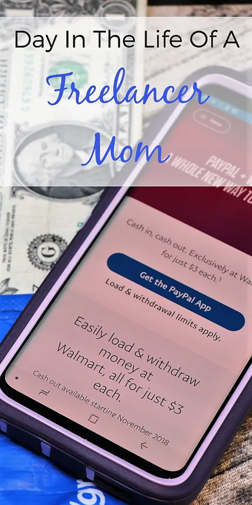 PayPal cash in cash out with Walmart. See how this freelancer mom manages her busy day with finances, kids, and unforeseen circumstances. #ad #PayPalCanDoThat 