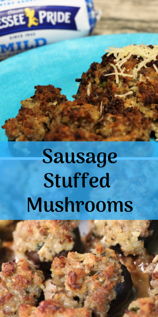 Sausage Stuffed Mushrooms #CookingWithOdoms #ad #collectiveBias