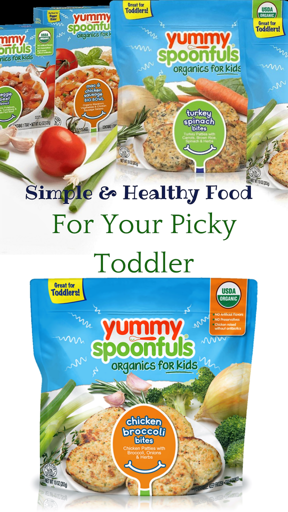 #ad #YummySpoonfuls, #YummyAtWalmart, #IC, The perfect meal solution for picky eaters! Simple organic frozen meals that your picky toddler will love and you will love to give them