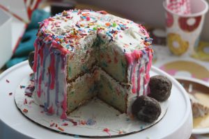 diy donut drip cake