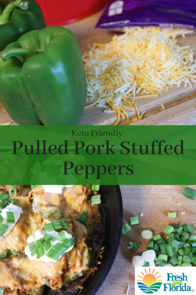 Keto pulled pork stuffed peppers. #ad #peppers #freshfromflorida