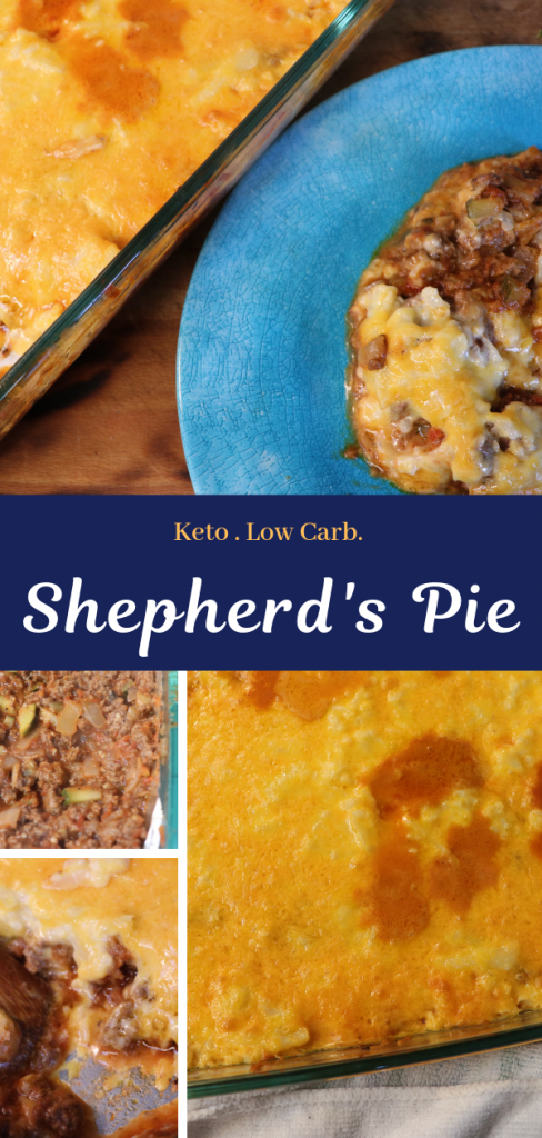 This easy to cook low carb keto shepherd's pie is a perfect family meal. Low carb comfort food! This keto dinner recipe is perfect for weeknights
