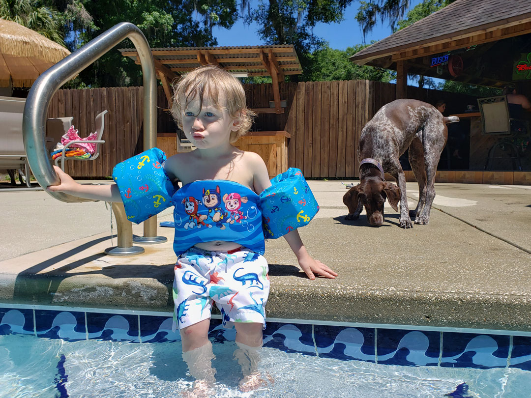 Toddler swim safety tips with SwimWays