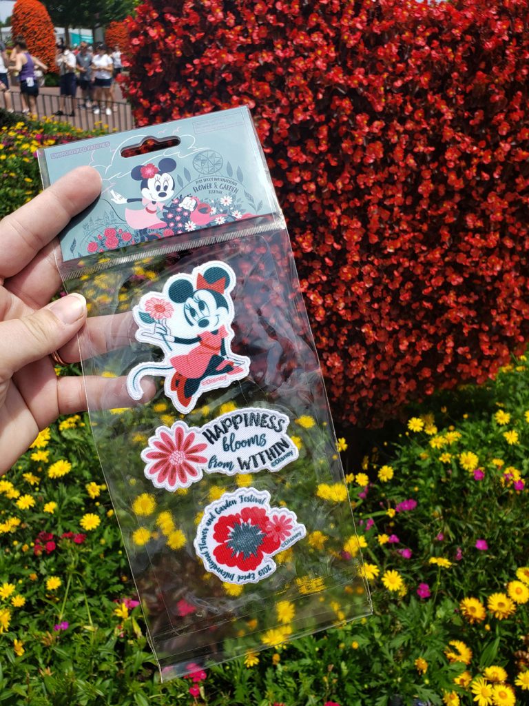 epcot flower and garden festival scavenger hunt prize, minnie mouse patches 