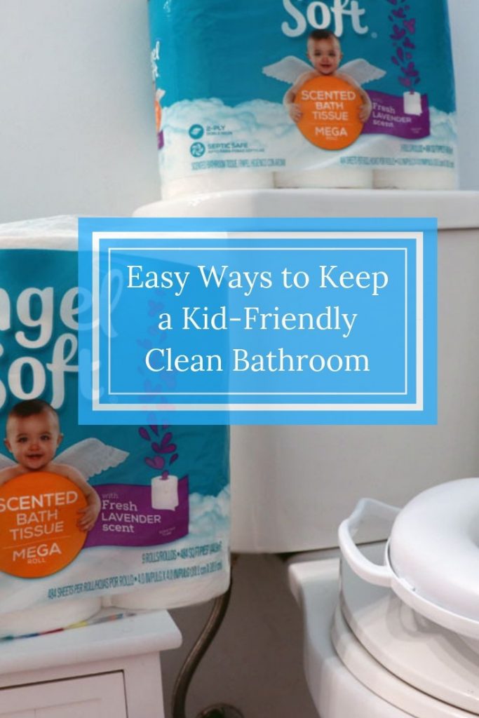 We all want easy ways to keep a kid-friendly clean bathroom right? These tips will keep your bathroom clean and ready for guests with only a few minutes a day! See how Angel Soft® with Fresh Lavender-Scented Tube keeps my bathroom smelling fresh and clean, even with small kids! #AngelSoft #ad #LavenderScentedTube