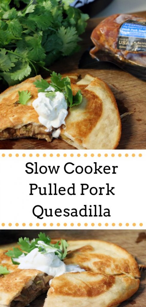 Are you looking for a quick and easy weeknight recipe that the whole family will love? These slow cooker pulled pork quesadillas made with Smithfield Steakhouse Seasoned Fresh Pork Tenderloin are delicious and easy to make, taking less than 30 minutes of active cooking and prep time!