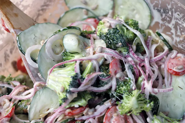 broccoli-salad-cucumber,-onion,-tomato