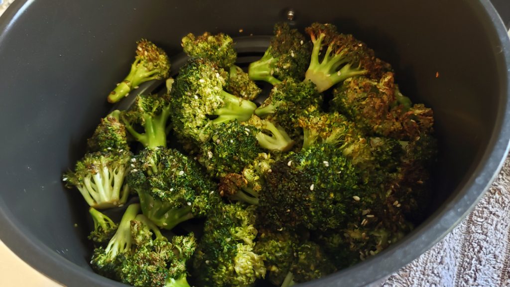 air fryer Asian broccoli