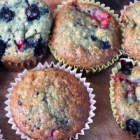 Banana blueberry muffins