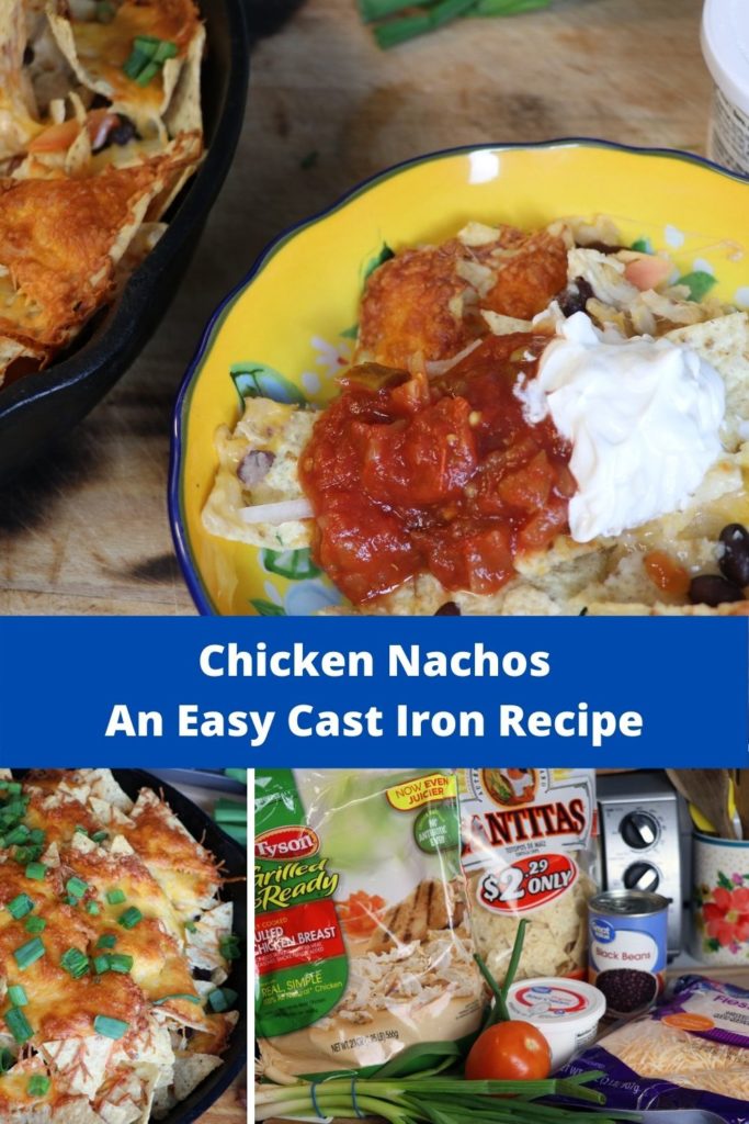 Chicken Nachos are one of my favorite weeknight recipes. They are quick, easy and the kids love them! I mean, you can’t really go wrong with chicken, cheese, chips, and veggies!