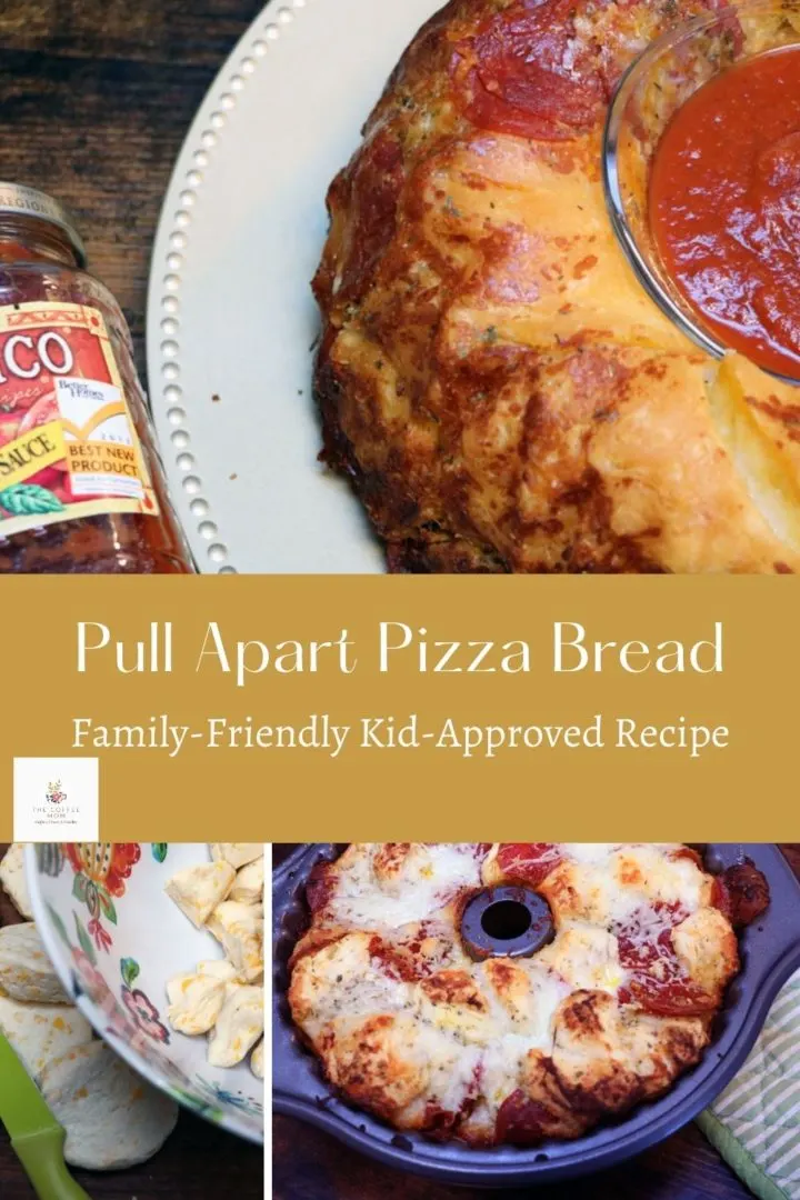 Pull-Apart Pizza Bread is an easy and delicious weeknight dinner that is loved by kids and adults. Made with canned biscuits,  garlic, butter, Italian Cheese, and pepperoni and served with a side of pizza sauce, this will elevate your next pizza night to the next level!