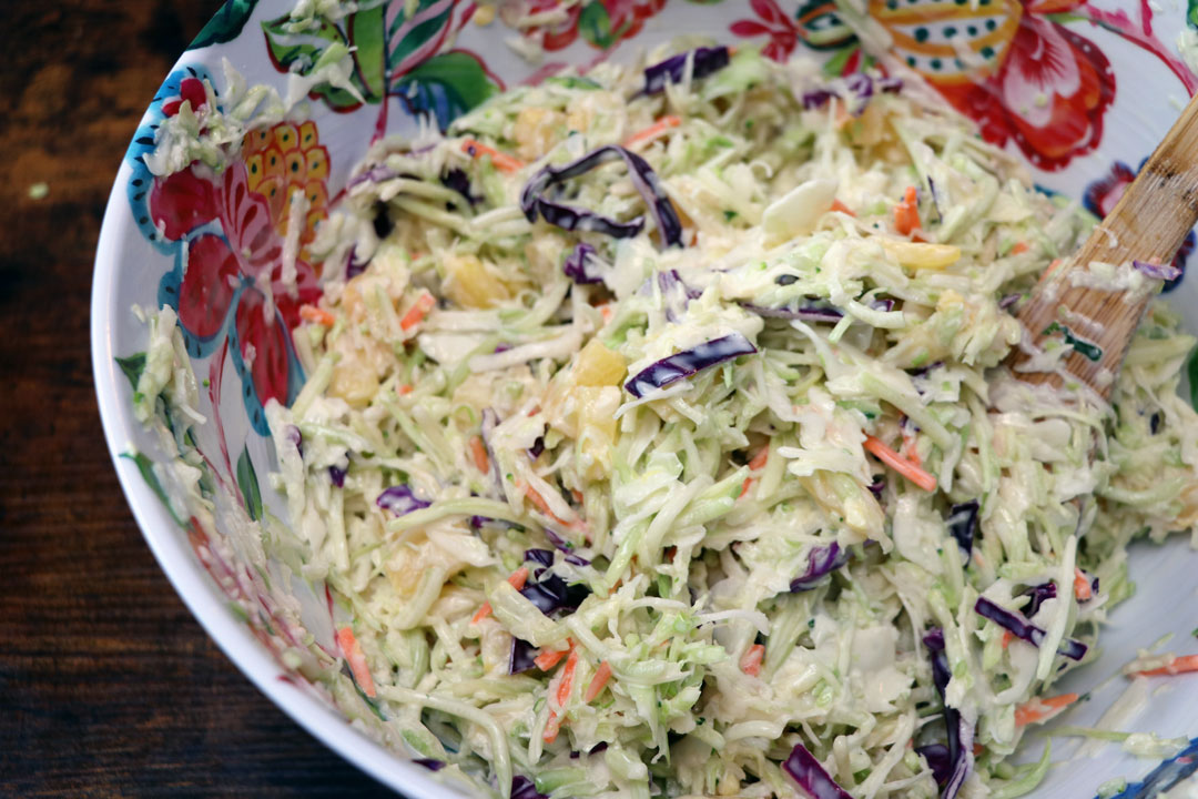 Easy pineapple slaw