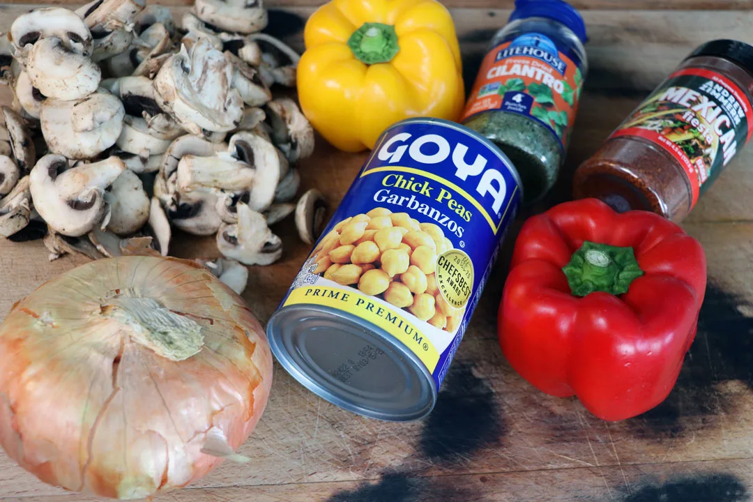 chickpea fajita ingredients