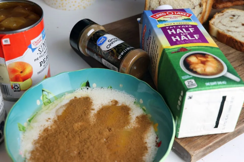 French toast batter for rollups with cream cheese and fruit