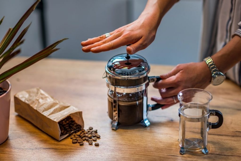 Use a French Press to make coffee at home