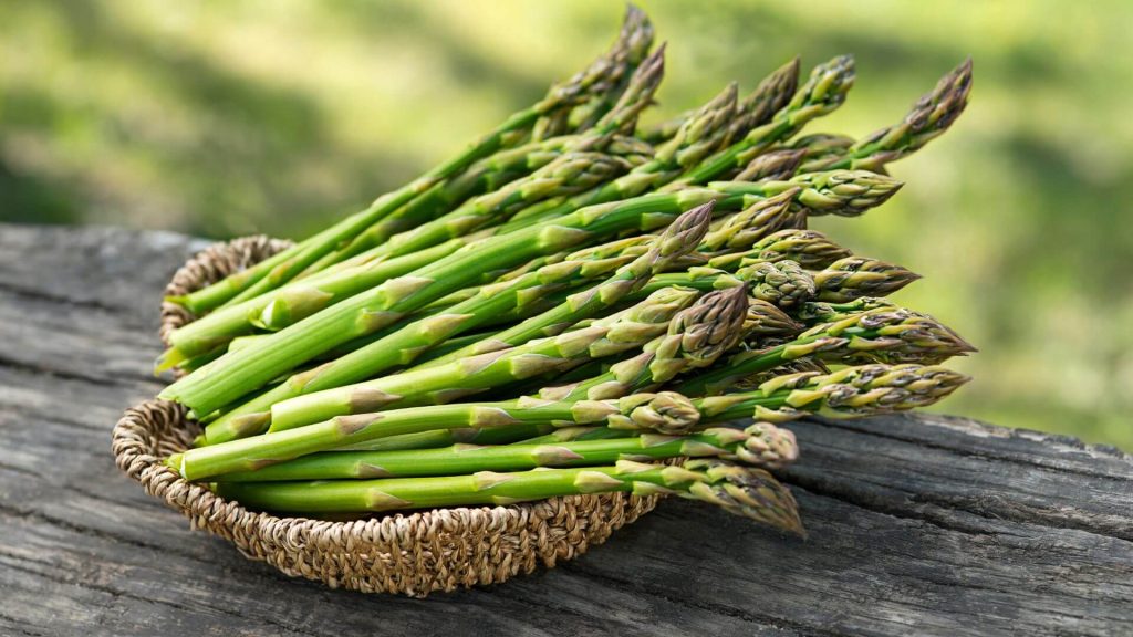 Asparagus, rare greens