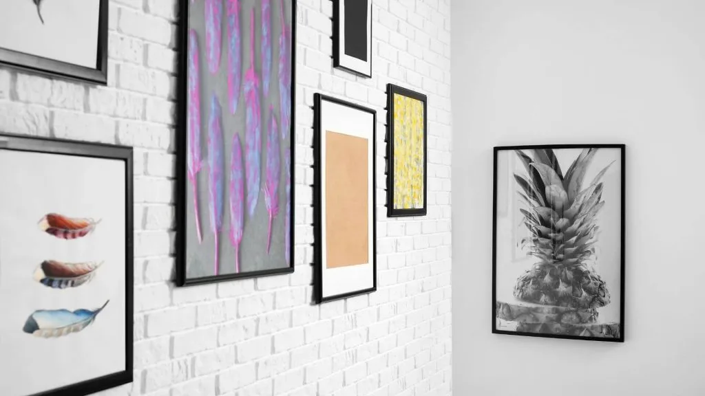 Hang artwork with bright, vibrant colors
