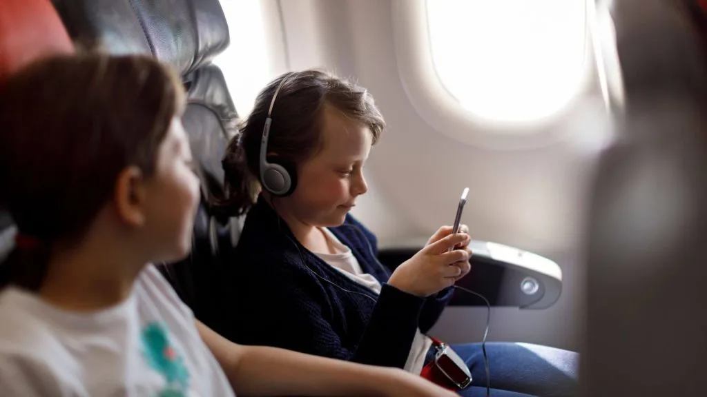 Kids Entertained on Long Flights