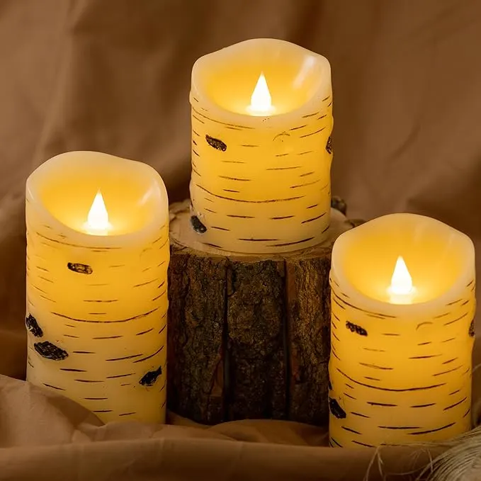 Comenzar Flameless Candles Birch Bark: 