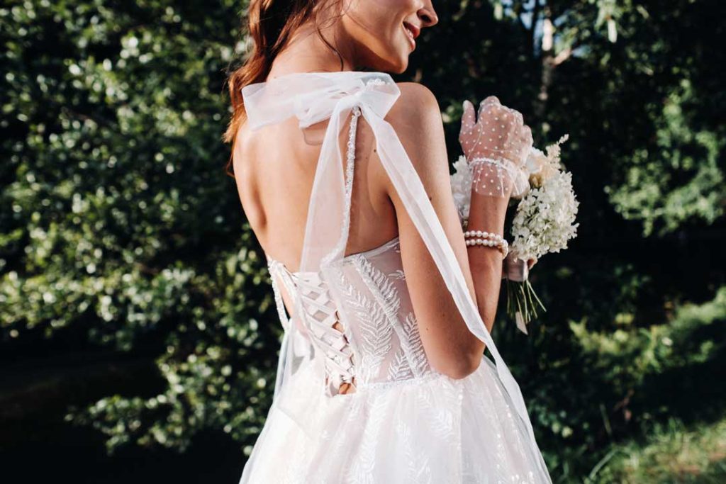 White Lace Tie Strap Dress