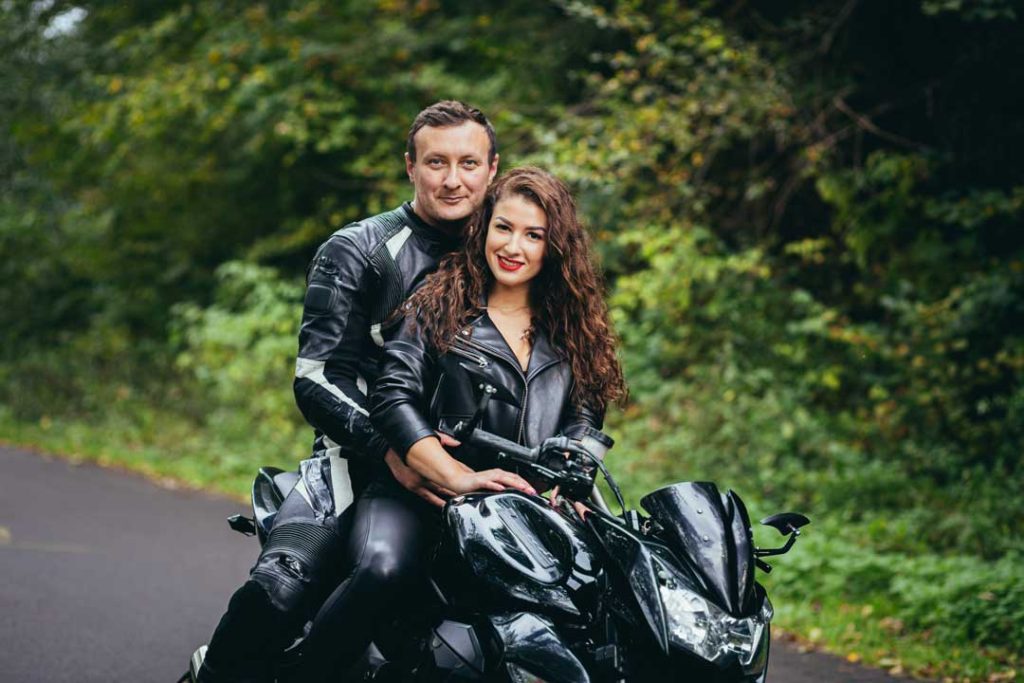 riding a motorcycle with your partner