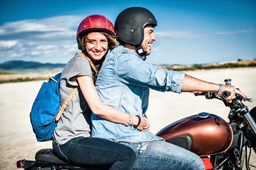 two-up motorcycle travel