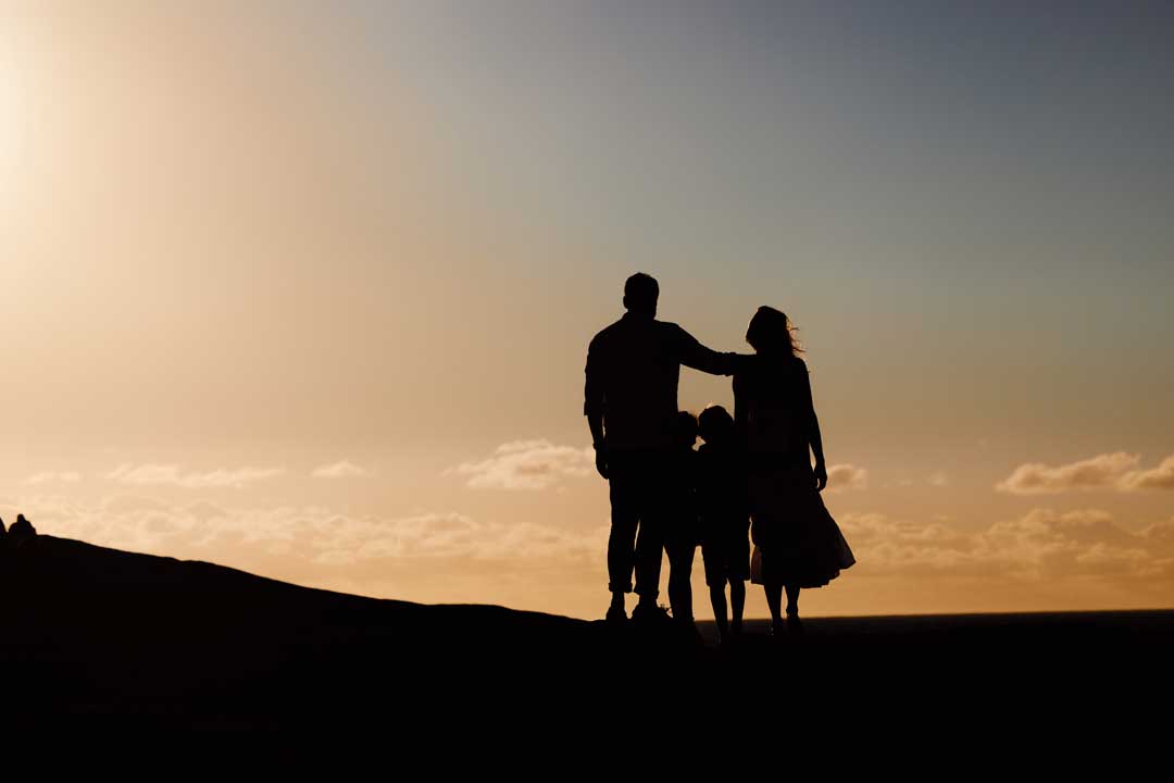 Family facing unseen future challenges. protect your family's future