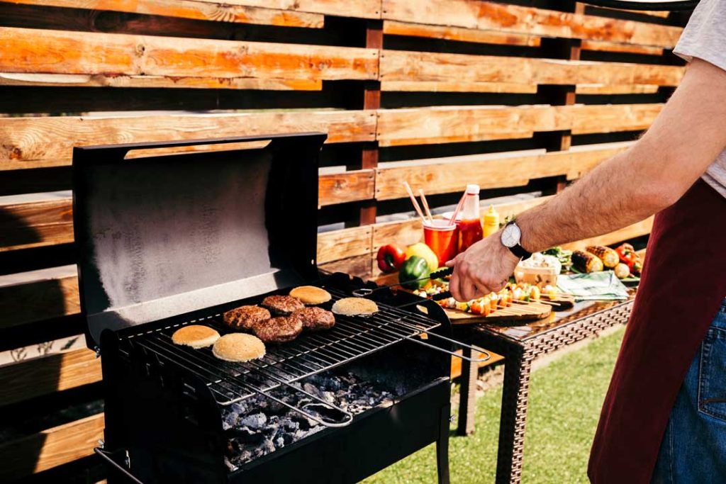 Outdoor grilling instead of using the oven