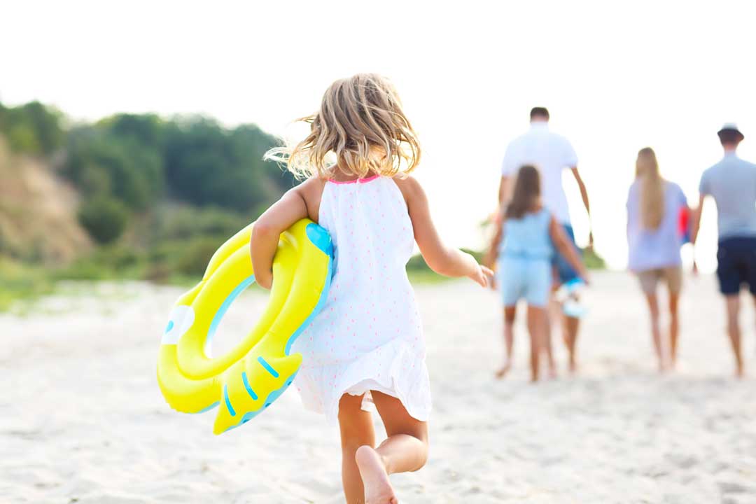 Beach day fun with family and kids