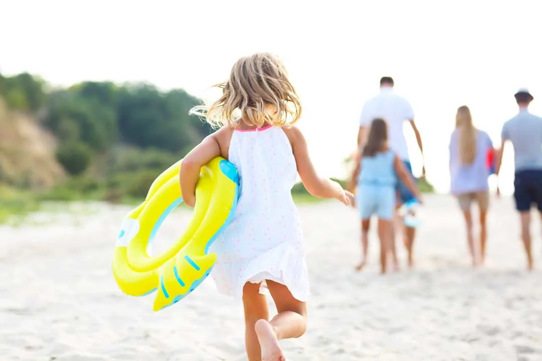 Beach day fun with family and kids