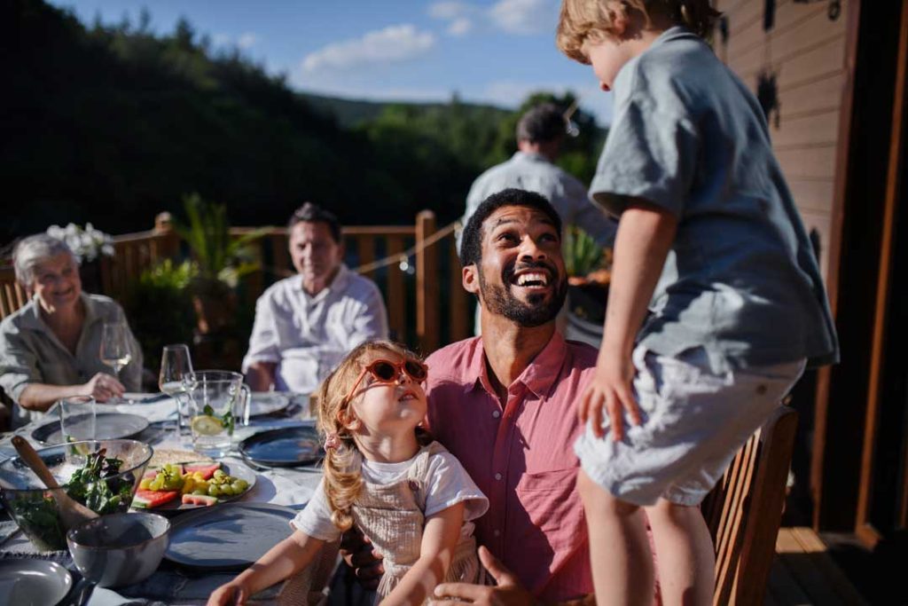 Family dining at an all-inclusive resort restaurant