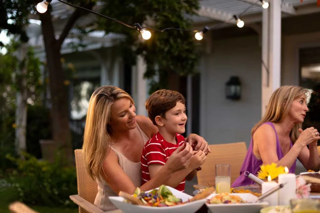 patio as a family garden multi-use space