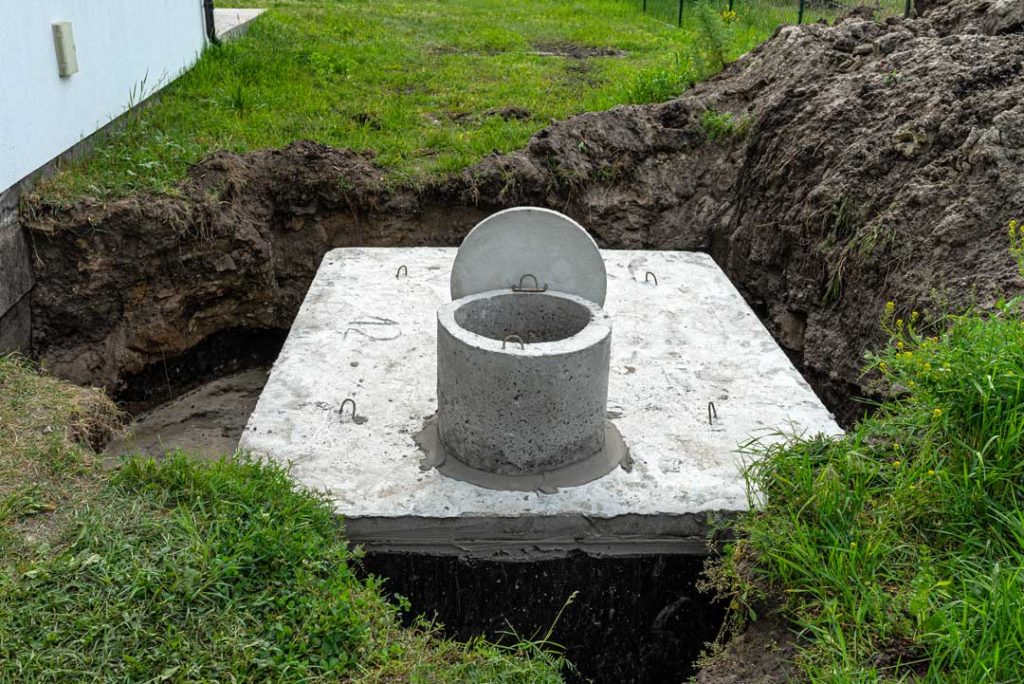 Healthy residential septic drain field.